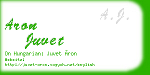 aron juvet business card