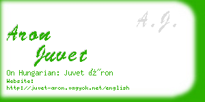 aron juvet business card